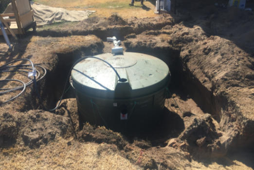 Septic tank installation